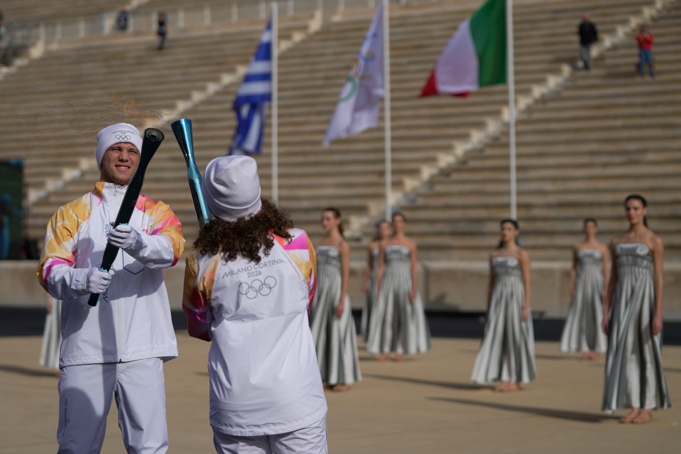 Olympic flame for Milan Cortina Winter Games handed to Italian organizers in Athens | iNFOnews.ca