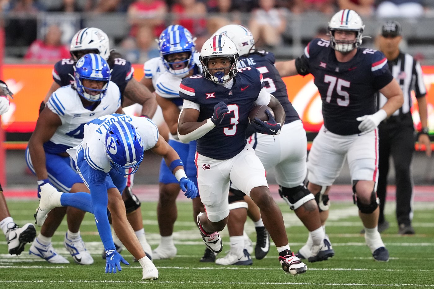 Bachmeier runs for 7-yard TD in second OT, No. 18 BYU beats Arizona 33-27 to stay undefeated | iNFOnews.ca
