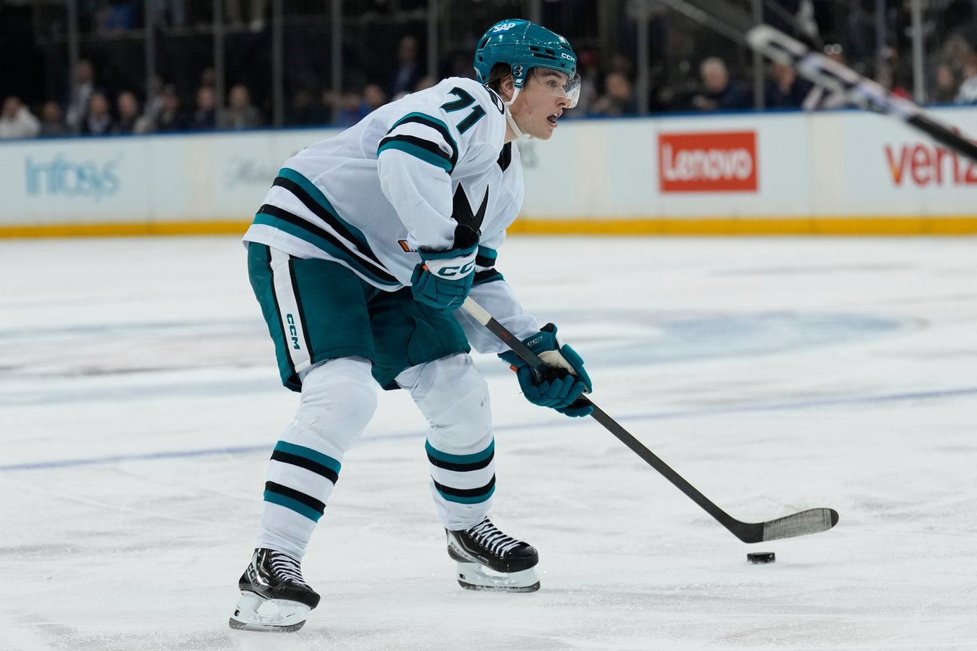 Celebrini has a hat trick and a 5-point game, Sharks beat Rangers in OT for 1st win this season | iNFOnews.ca Celebrini has a hat trick and a 5-point game, Sharks beat Rangers in OT for 1st win this season | iNFOnews.ca
