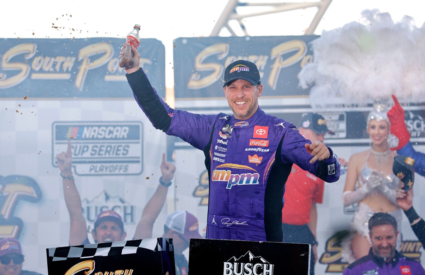 Tears of triumph: Denny Hamlin wins emotional race in Las Vegas, secures championship spot | iNFOnews.ca