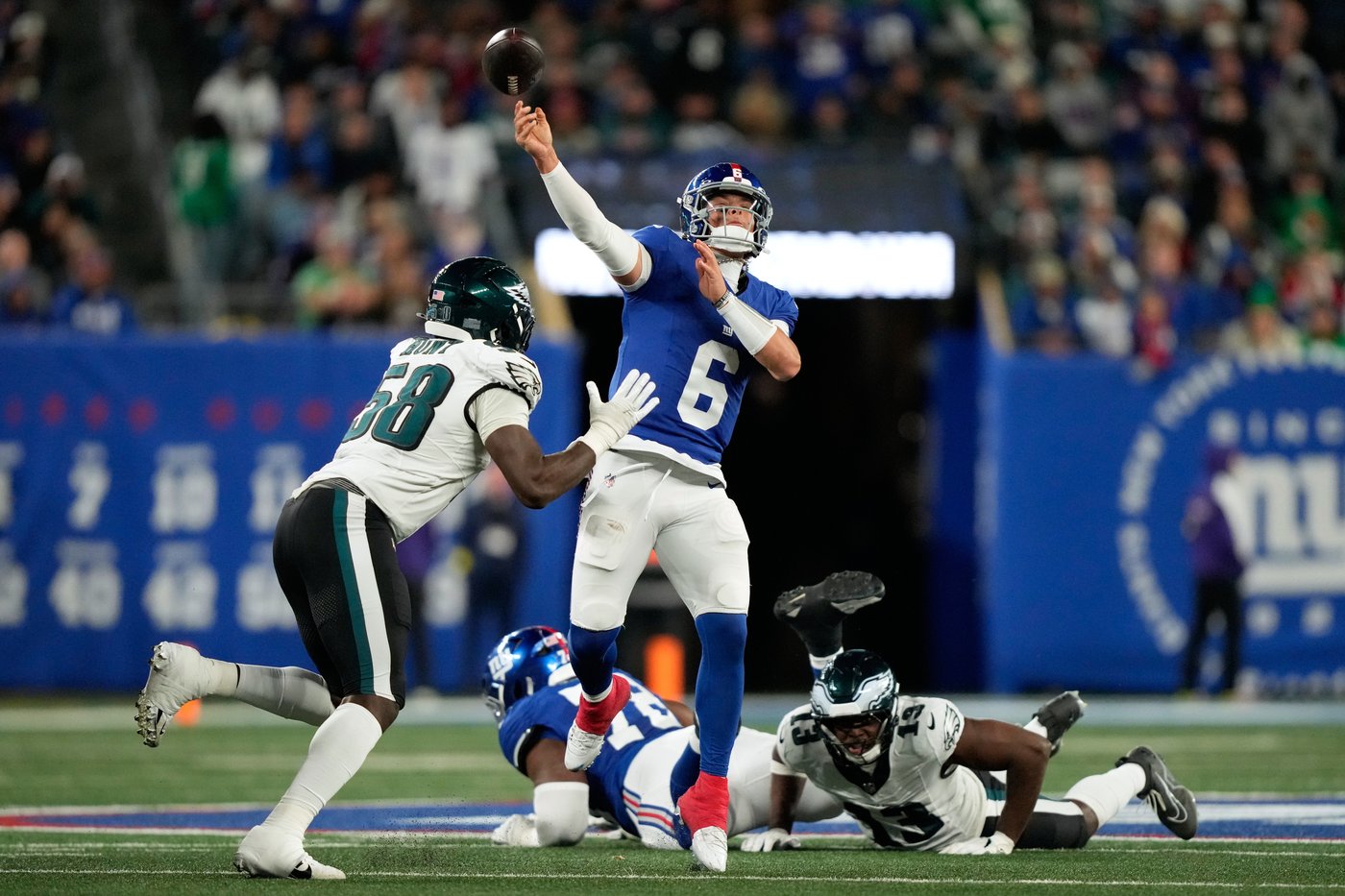 Giants hope Jaxson Dart duplicates his initial success against the defending champion Eagles | iNFOnews.ca Giants hope Jaxson Dart duplicates his initial success against the defending champion Eagles | iNFOnews.ca