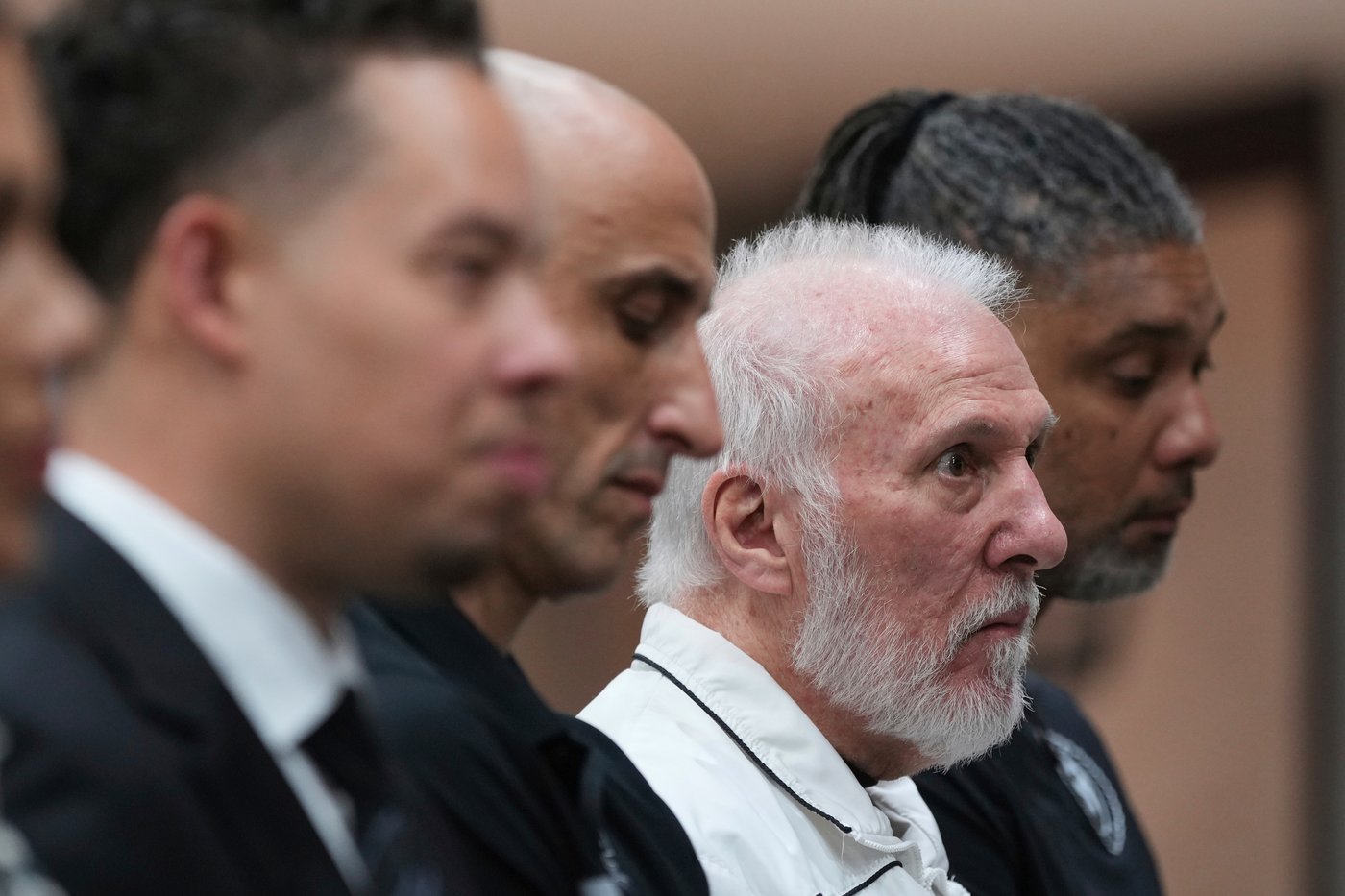 Spurs unveil Gregg Popovich's banner, celebrating his 1,390 wins and 5 NBA titles | iNFOnews.ca Spurs unveil Gregg Popovich's banner, celebrating his 1,390 wins and 5 NBA titles | iNFOnews.ca