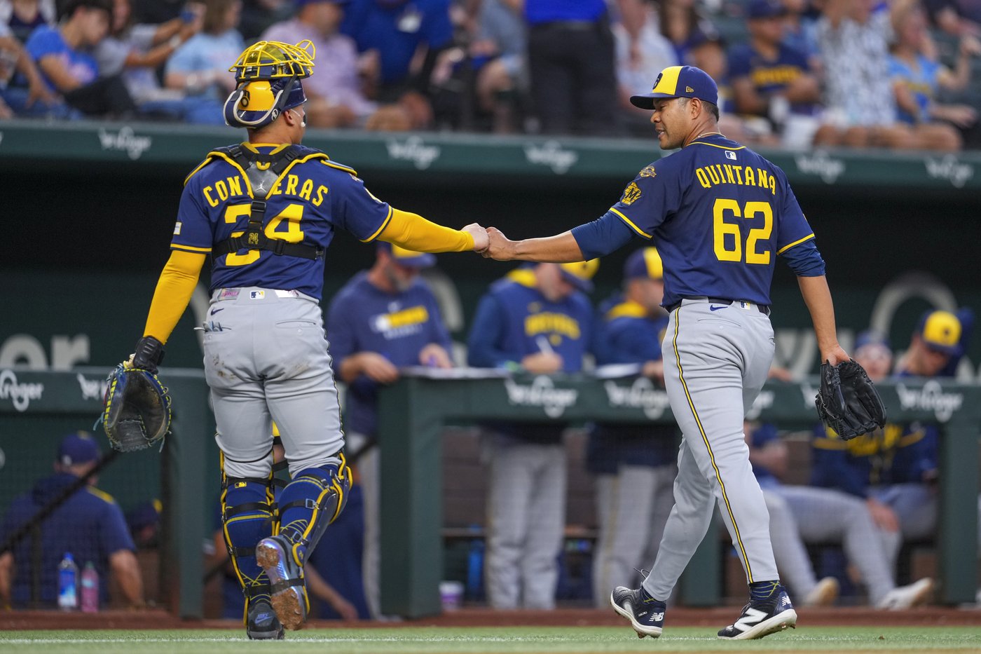 Helman's grand slam and Latz's scoreless outing push playoff-chasing Rangers past Brewers | iNFOnews.ca Helman's grand slam and Latz's scoreless outing push playoff-chasing Rangers past Brewers | iNFOnews.ca