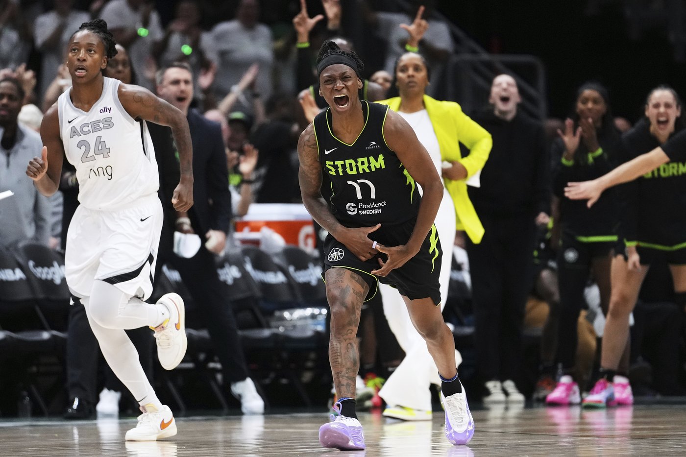 Storm force a deciding Game 3 with an 86-83 victory over the Aces after closing on 16-4 run | iNFOnews.ca