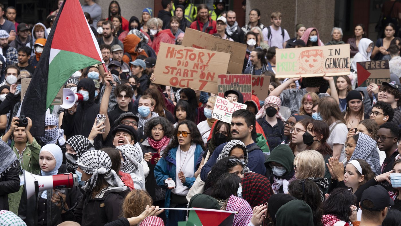 Thousands of Montreal students gather for Oct. 7 pro-Palestinian protest | iNFOnews.ca