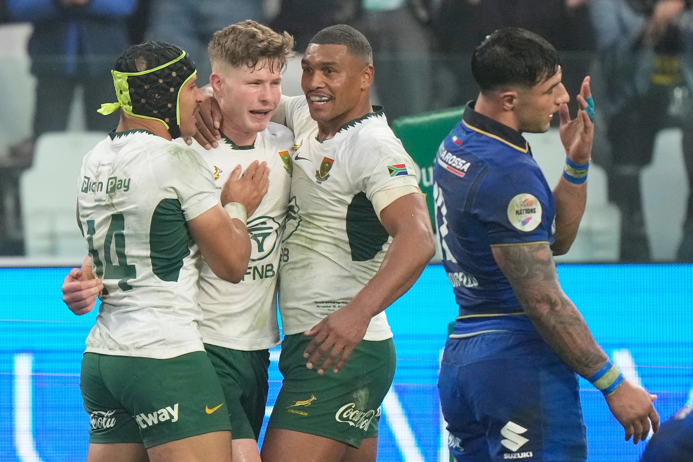 South Africa's resilience shines as red card absorbed in 32-14 win over Italy in Turin | iNFOnews.ca South Africa's resilience shines as red card absorbed in 32-14 win over Italy in Turin | iNFOnews.ca