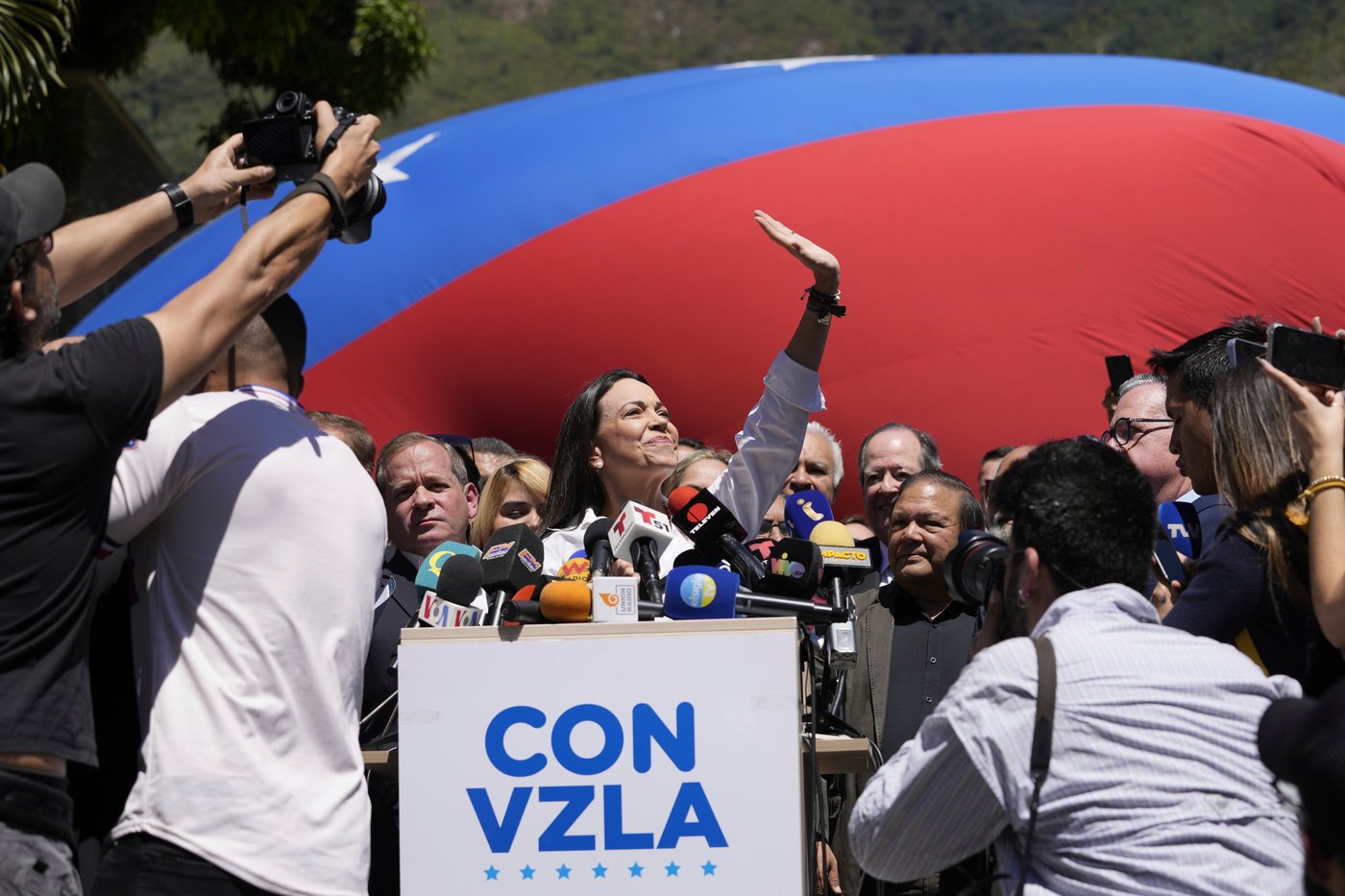 Photos of Venezuelan opposition leader María Corina Machado who has won the Nobel Peace Prize | iNFOnews.ca