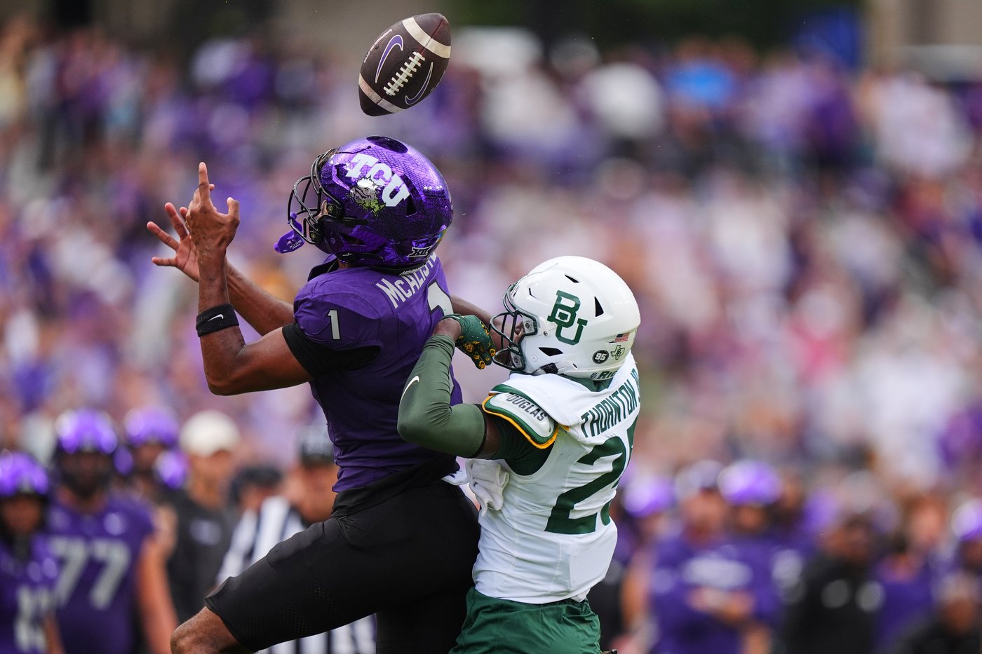 Hoover throws 3 TD passes as TCU beats Baylor 42-36 in game delayed more than 2 hours by lightning | iNFOnews.ca Hoover throws 3 TD passes as TCU beats Baylor 42-36 in game delayed more than 2 hours by lightning | iNFOnews.ca