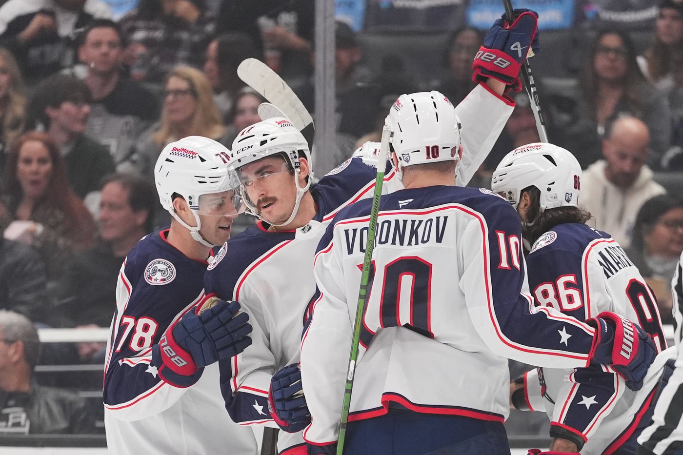 Mason Marchment scores 2 power-play goals, Kirill Marchenko adds 1 as Blue Jackets beat Kings 3-1 | iNFOnews.ca
