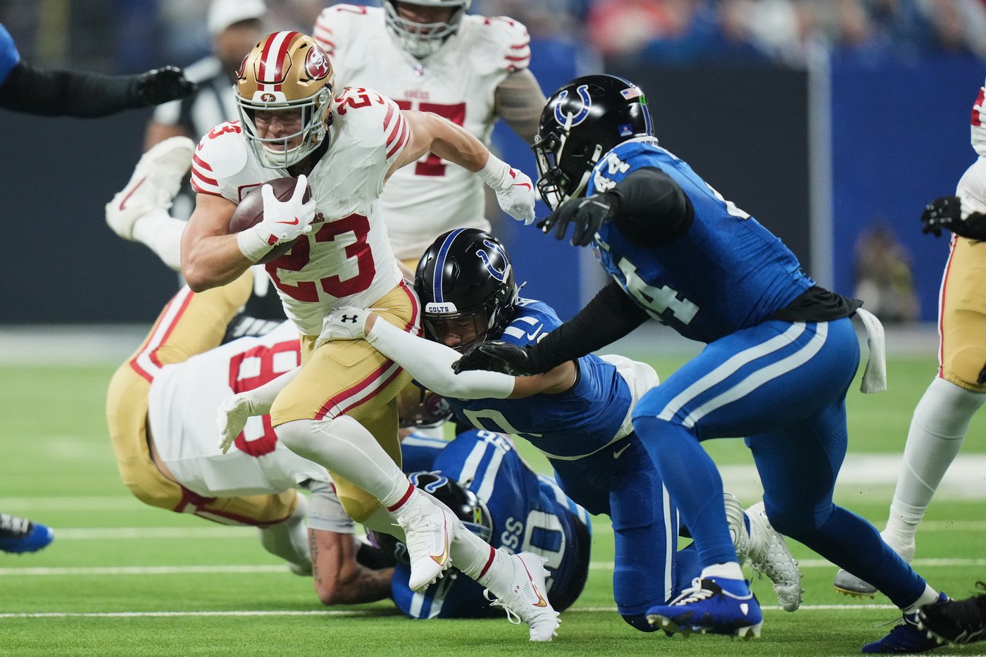 Brock Purdy throws career high 5 TD passes and leads 49ers to 5th straight win, 48-27 over the Colts | iNFOnews.ca